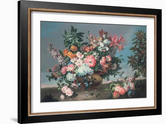 Flowers and Fruit, 17Th Century-Jean-Baptiste Monnoyer-Framed Giclee Print