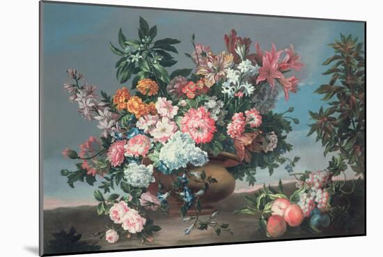 Flowers and Fruit, 17Th Century-Jean-Baptiste Monnoyer-Mounted Giclee Print