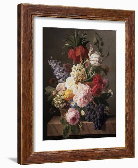 Flowers and Fruit, c.1827-Jan Frans van Dael-Framed Giclee Print