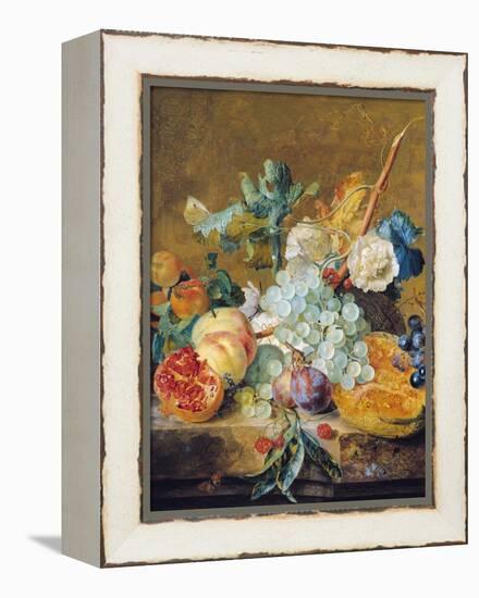 Flowers and Fruit-Jan van Huysum-Framed Premier Image Canvas