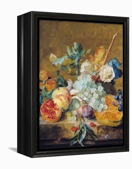 Flowers and Fruit-Jan van Huysum-Framed Premier Image Canvas