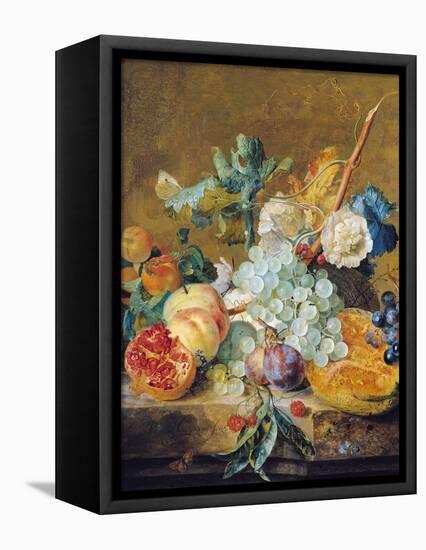 Flowers and Fruit-Jan van Huysum-Framed Premier Image Canvas