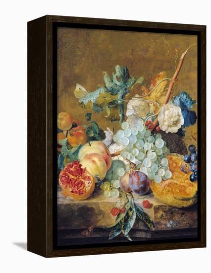 Flowers and Fruit-Jan van Huysum-Framed Premier Image Canvas