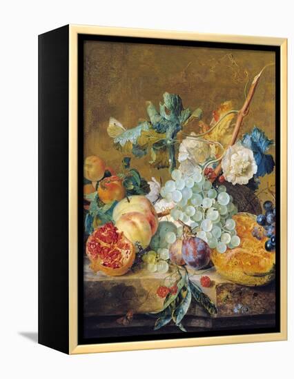 Flowers and Fruit-Jan van Huysum-Framed Premier Image Canvas