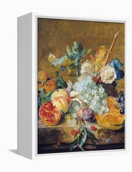 Flowers and Fruit-Jan van Huysum-Framed Premier Image Canvas