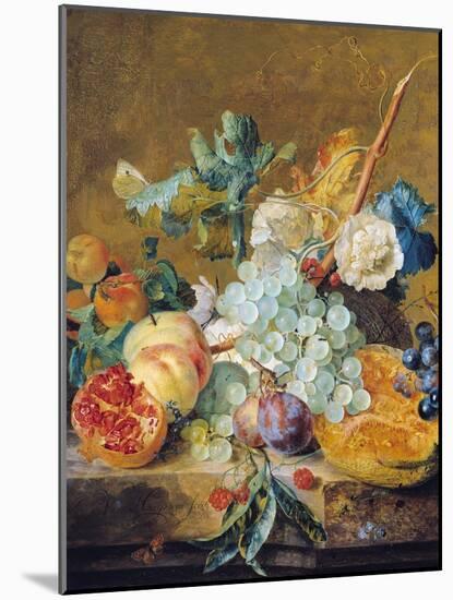 Flowers and Fruit-Jan van Huysum-Mounted Giclee Print