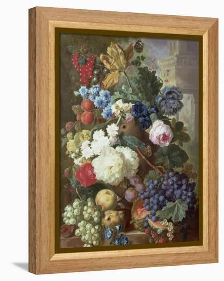 Flowers and Fruit-Jan van Os-Framed Premier Image Canvas