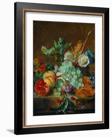 Flowers and fruit-Jan van Huysum-Framed Giclee Print