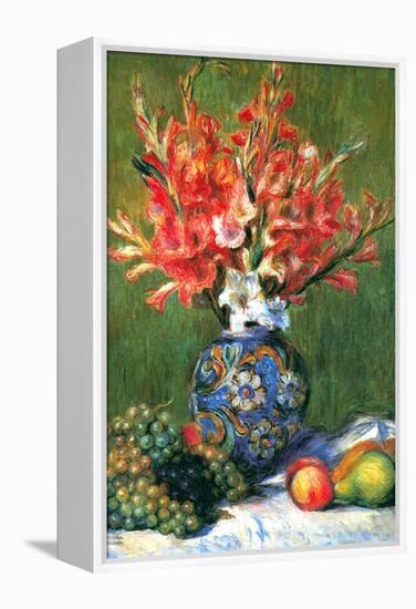 Flowers and Fruit-Pierre-Auguste Renoir-Framed Stretched Canvas