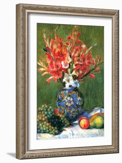 Flowers and Fruit-Pierre-Auguste Renoir-Framed Art Print