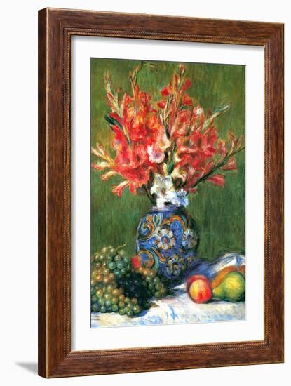 Flowers and Fruit-Pierre-Auguste Renoir-Framed Art Print