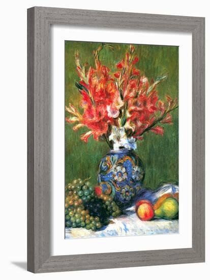 Flowers and Fruit-Pierre-Auguste Renoir-Framed Art Print