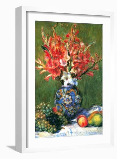 Flowers and Fruit-Pierre-Auguste Renoir-Framed Art Print