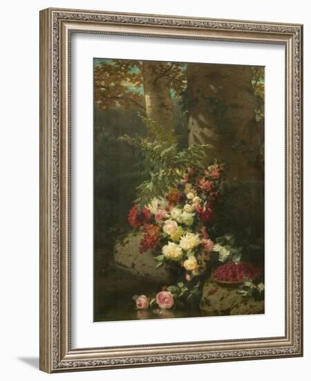 Flowers and Fruit-Jean Baptiste Claude Robie-Framed Giclee Print