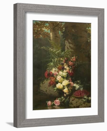 Flowers and Fruit-Jean Baptiste Claude Robie-Framed Giclee Print