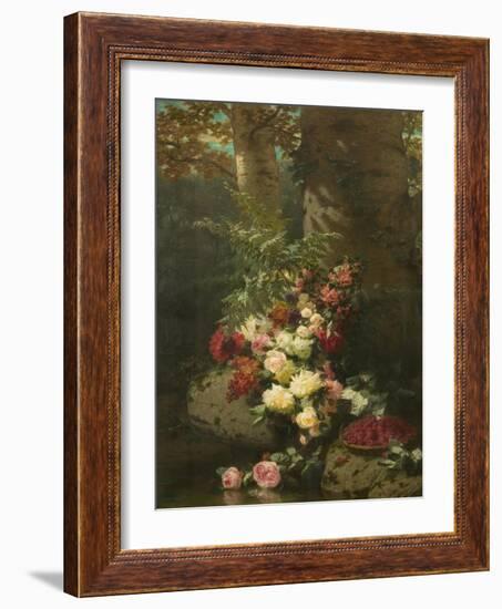 Flowers and Fruit-Jean Baptiste Claude Robie-Framed Giclee Print