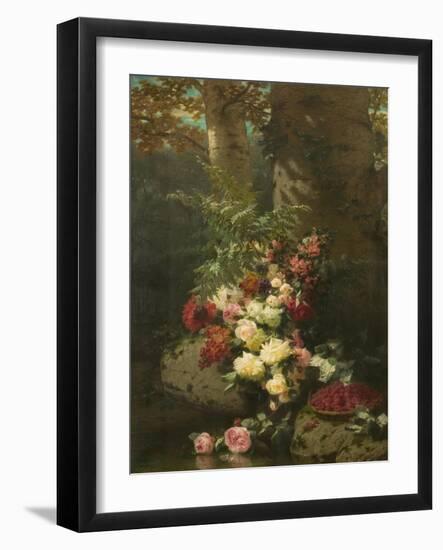 Flowers and Fruit-Jean Baptiste Claude Robie-Framed Giclee Print
