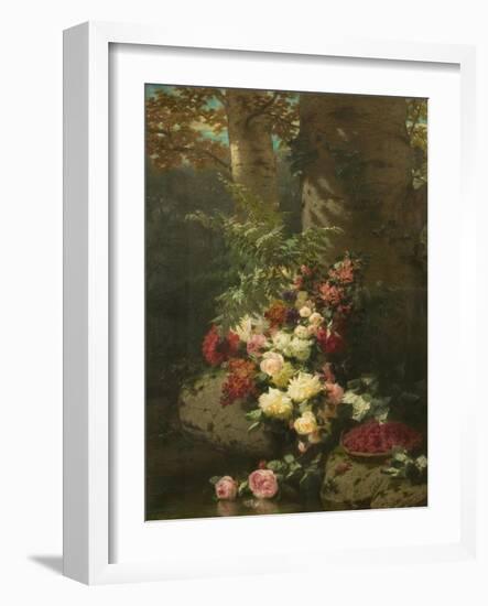 Flowers and Fruit-Jean Baptiste Claude Robie-Framed Giclee Print