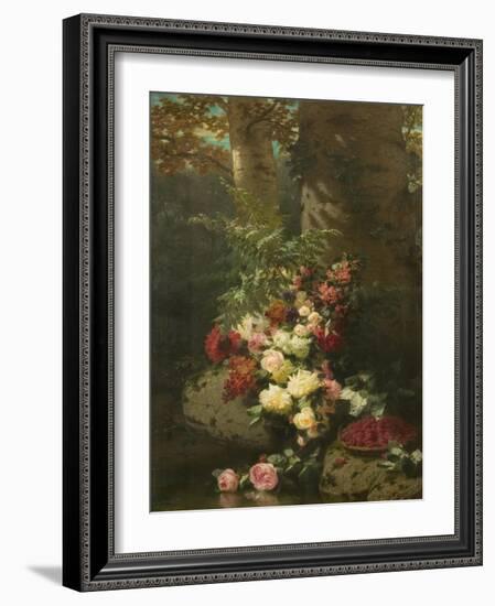 Flowers and Fruit-Jean Baptiste Claude Robie-Framed Giclee Print