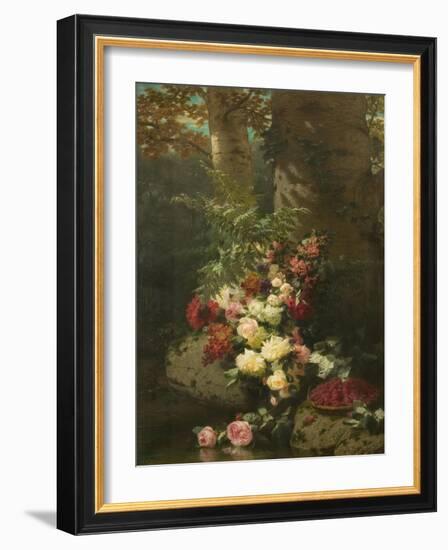 Flowers and Fruit-Jean Baptiste Claude Robie-Framed Giclee Print