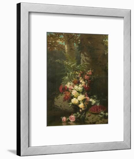 Flowers and Fruit-Jean Baptiste Claude Robie-Framed Premium Giclee Print