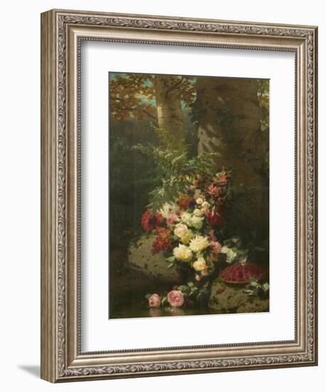 Flowers and Fruit-Jean Baptiste Claude Robie-Framed Giclee Print