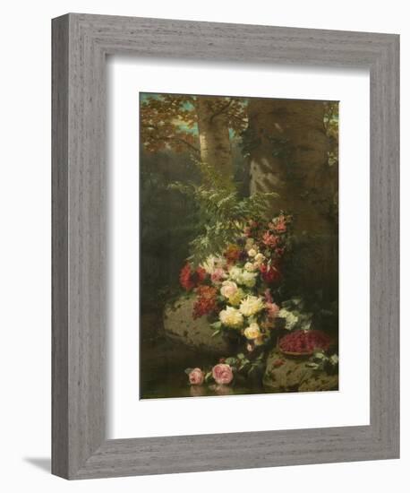 Flowers and Fruit-Jean Baptiste Claude Robie-Framed Giclee Print