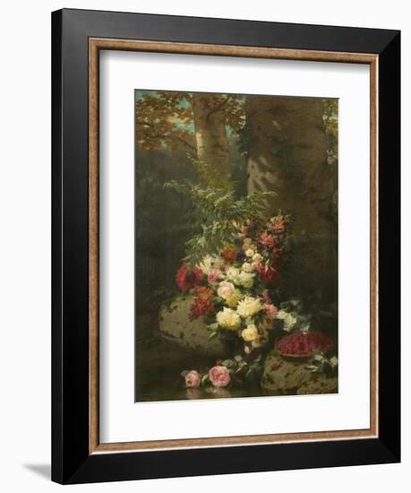 Flowers and Fruit-Jean Baptiste Claude Robie-Framed Giclee Print