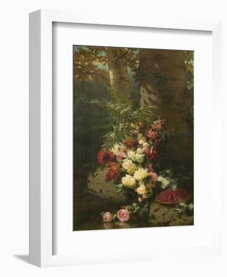 Flowers and Fruit-Jean Baptiste Claude Robie-Framed Giclee Print