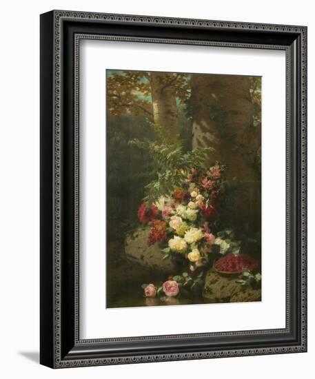 Flowers and Fruit-Jean Baptiste Claude Robie-Framed Giclee Print