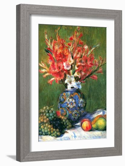 Flowers and Fruit-Pierre-Auguste Renoir-Framed Art Print