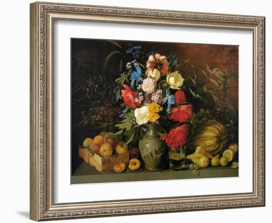 Flowers and Fruits, 1839-Ivan Phomich Khrutsky-Framed Giclee Print