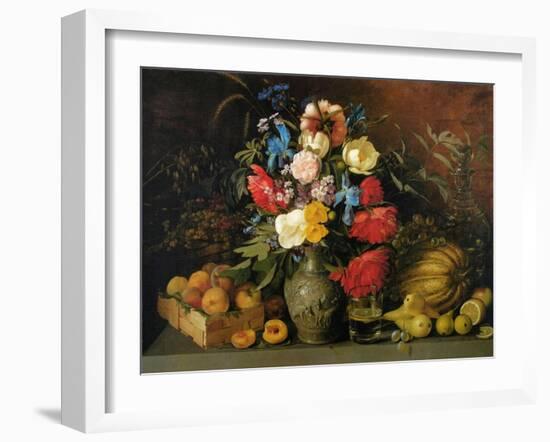 Flowers and Fruits, 1839-Ivan Phomich Khrutsky-Framed Giclee Print