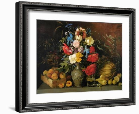 Flowers and Fruits, 1839-Ivan Phomich Khrutsky-Framed Giclee Print