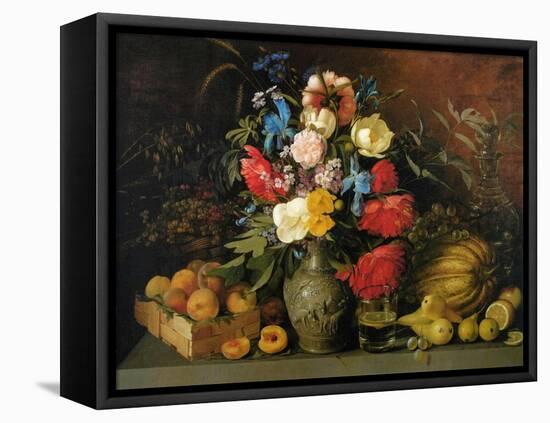 Flowers and Fruits, 1839-Ivan Phomich Khrutsky-Framed Premier Image Canvas