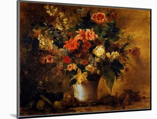 Flowers and Fruits, C.1843 (Painting)-Ferdinand Victor Eugene Delacroix-Mounted Giclee Print