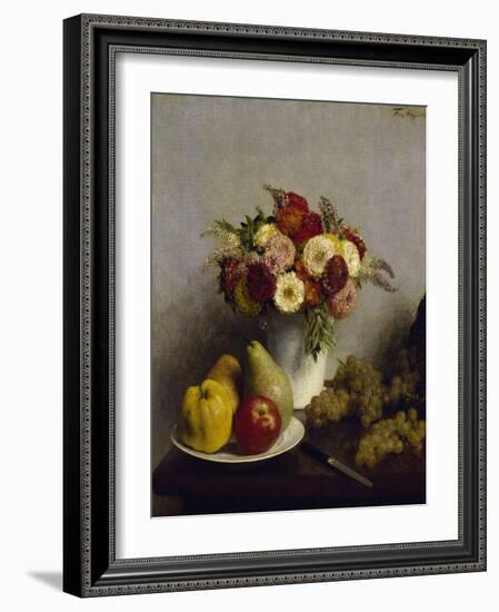 Flowers and Fruits, c.1865-Henri Fantin-Latour-Framed Giclee Print
