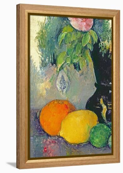 Flowers and Fruits, C.1880-Paul Cézanne-Framed Premier Image Canvas