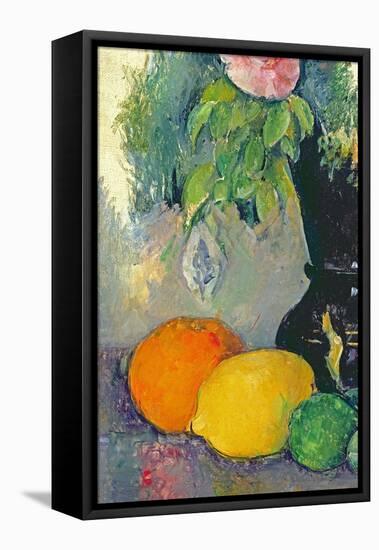 Flowers and Fruits, C.1880-Paul Cézanne-Framed Premier Image Canvas