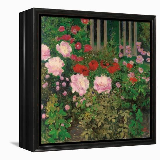 Flowers and Garden Fence-Koloman Moser-Framed Premier Image Canvas