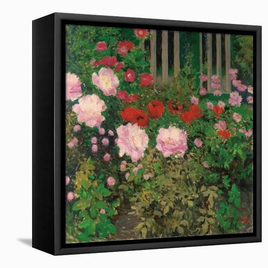 Flowers and Garden Fence-Koloman Moser-Framed Premier Image Canvas