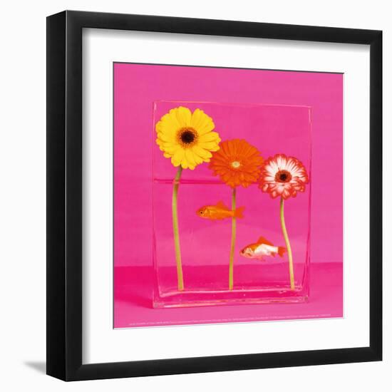 Flowers and Gold Fishes I-Camille Soulayrol-Framed Art Print