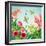 Flowers and Hummingbirds-Olga Kovaleva-Framed Giclee Print