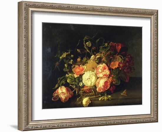 Flowers and Insects, 1711-Rachel Ruysch-Framed Giclee Print