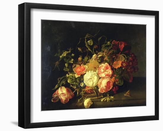 Flowers and Insects, 1711-Rachel Ruysch-Framed Giclee Print