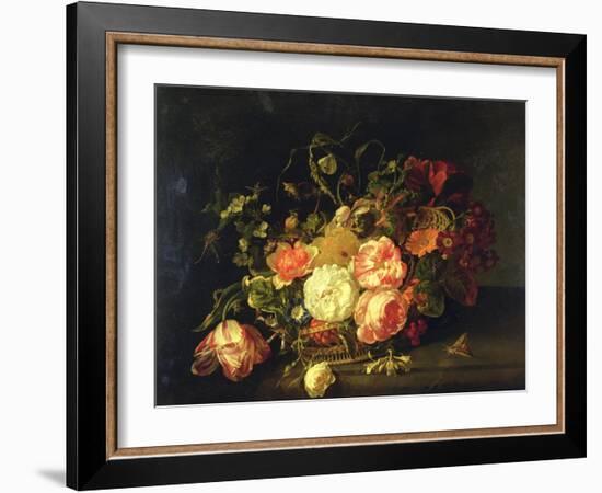 Flowers and Insects, 1711-Rachel Ruysch-Framed Giclee Print