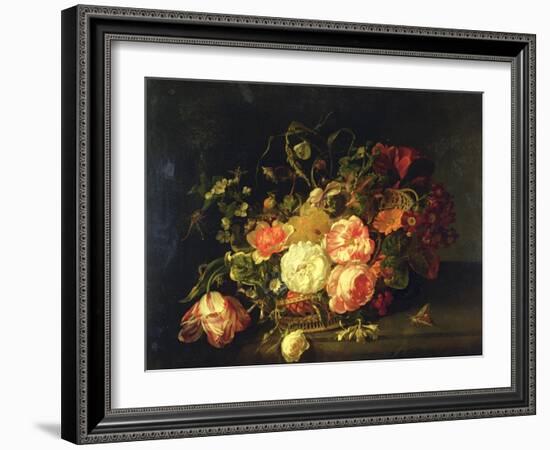 Flowers and Insects, 1711-Rachel Ruysch-Framed Giclee Print