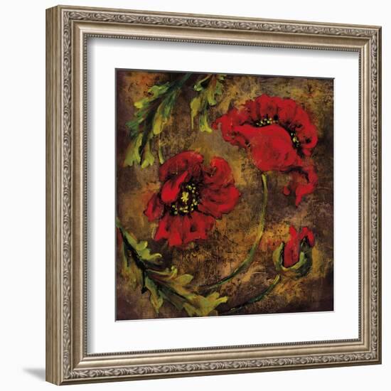 Flowers and Leaves V-null-Framed Giclee Print