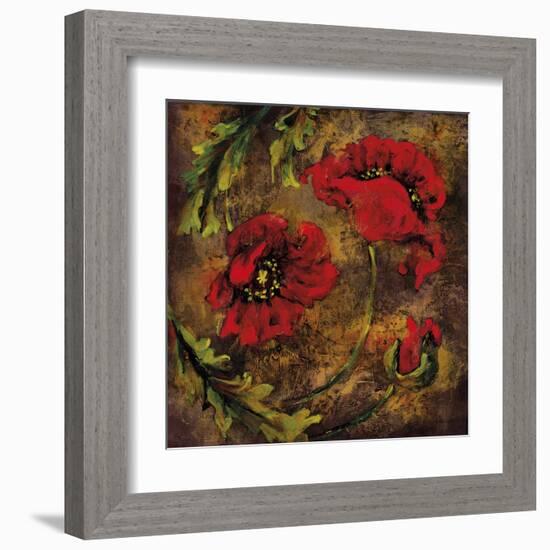 Flowers and Leaves V-null-Framed Giclee Print