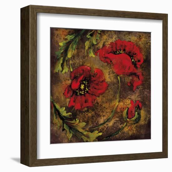 Flowers and Leaves V-null-Framed Giclee Print